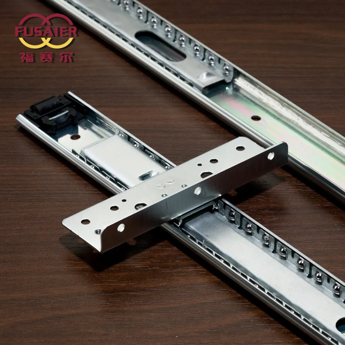 35mm Width Pocket Door Ball Bearing Zinc Plated/Black Drawer Slides