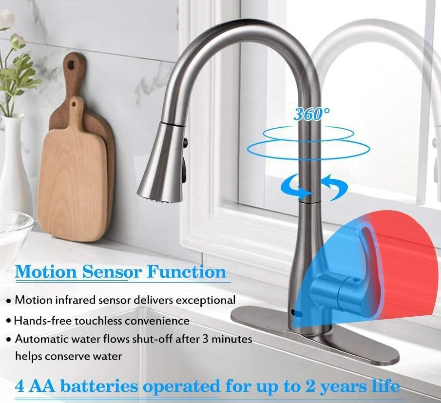 Pull out Single Handle Lever Touch Free Not Touch Automatic Motion Sensor Brass Body Bathroom Shower Spray Kitchen Sink Wash Basin Water Mixer Tap Faucet