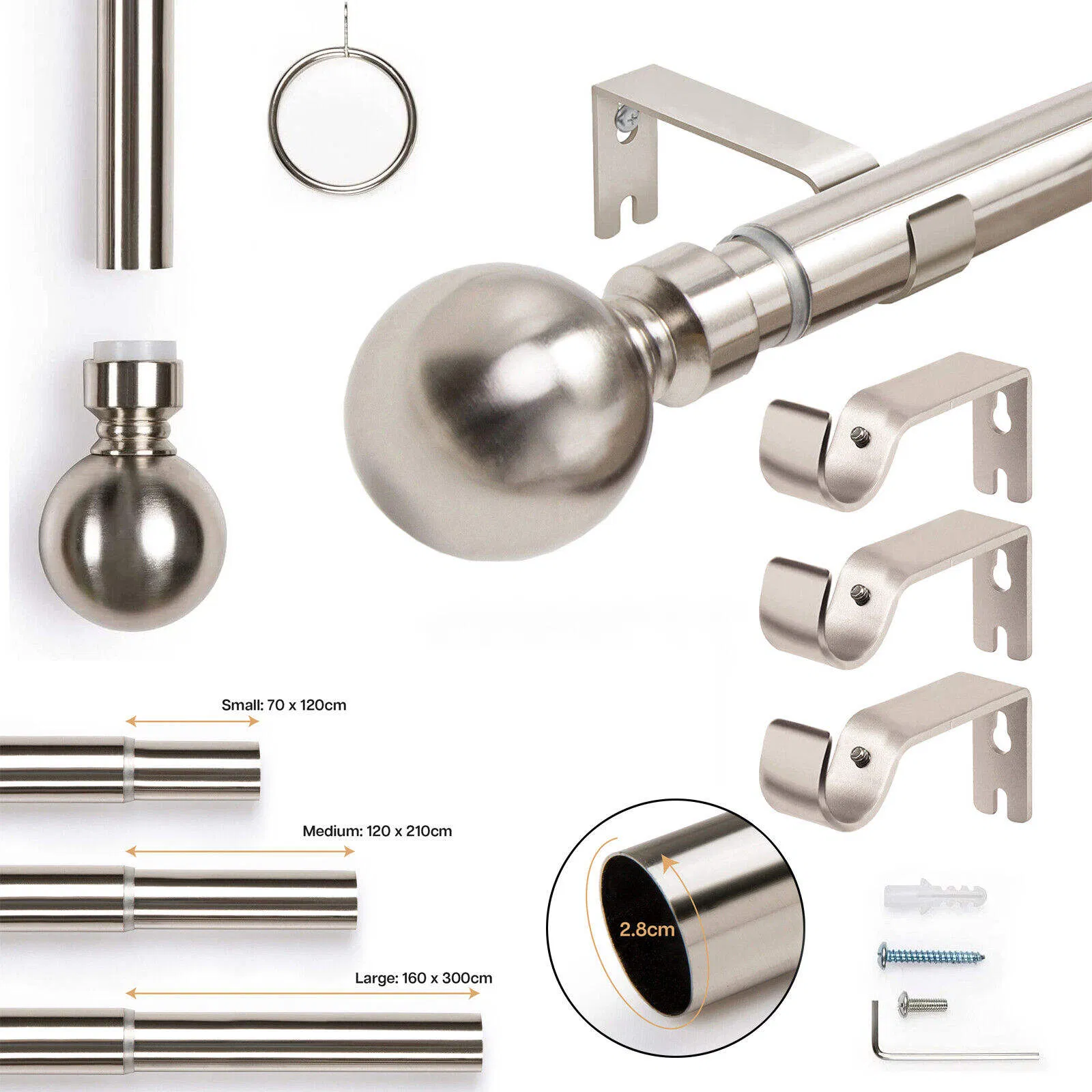 Mysure New Designs Wholesale Curtain Ring Accessories Metal Curtain Rod Ring