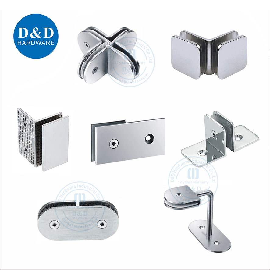 Modern Wholesale Guangdong Building Pull Handle Patch Fitting Floor Spring Tempered Glass Clip Clamp Sliding Shower Hinge Door Bathroom Accessories Hardware
