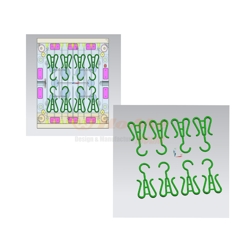 Hot Selling 8 Cavities Shoes Drying Rack Mould Cold Runner Clothes Hanger Mould