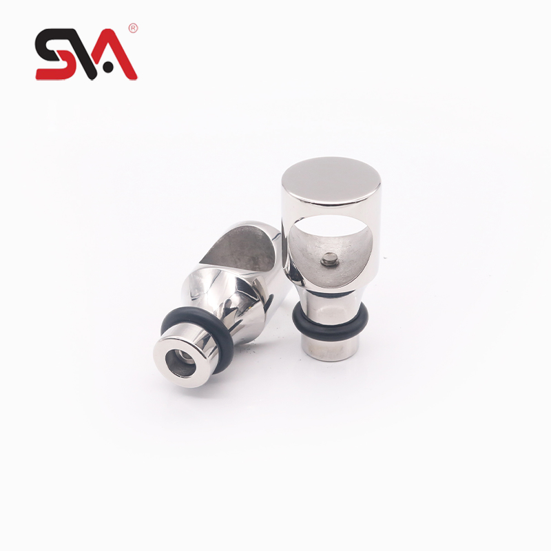 Consistent Quality Modern Shower Room Stainless Steel Customized Double Wheels Frameless Tempered Glass Sliding Door Hardware