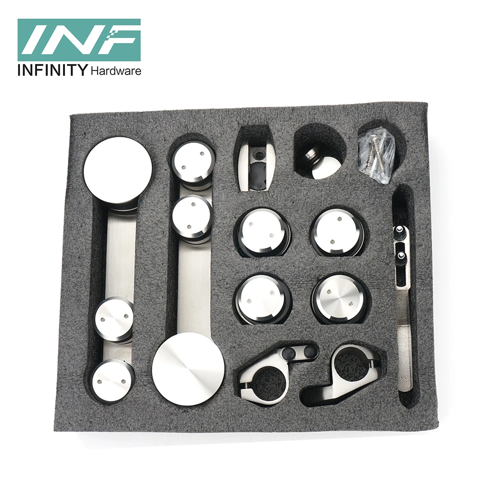 Shower Glass Door Hardware Fitting Stainless Steel Cabinet Glass Clamp Bathroom Accessories