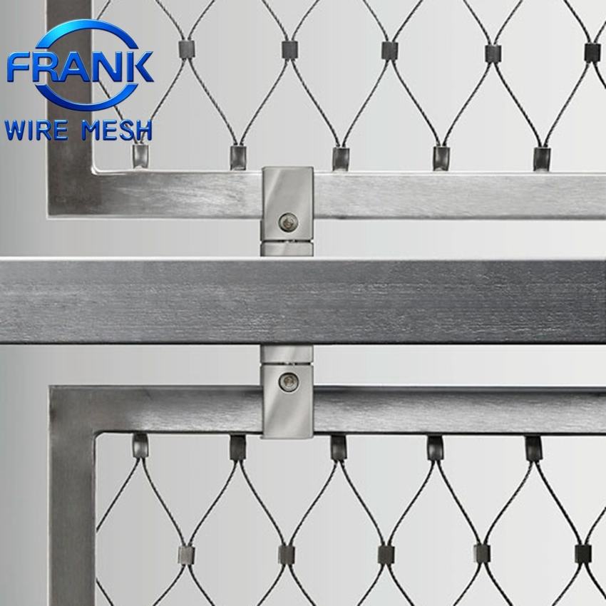 304 316 Stainless Steel Wire Flexible Cable Rope Mesh Balustrade Protective Net for Railing/Staircase/Balcony