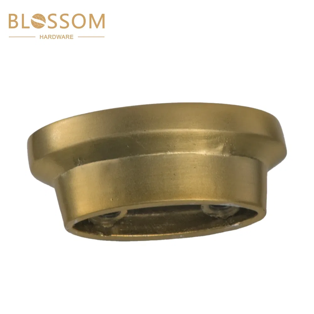 Warm Gold Tone Oval Cabinet Handles for Modern Wardrobe and Storage Furniture