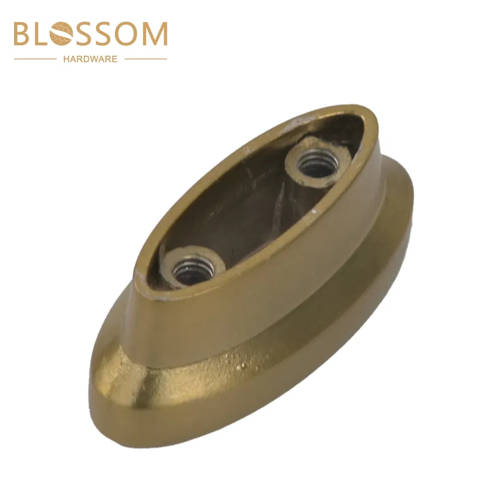 Warm Gold Tone Oval Cabinet Handles for Modern Wardrobe and Storage Furniture