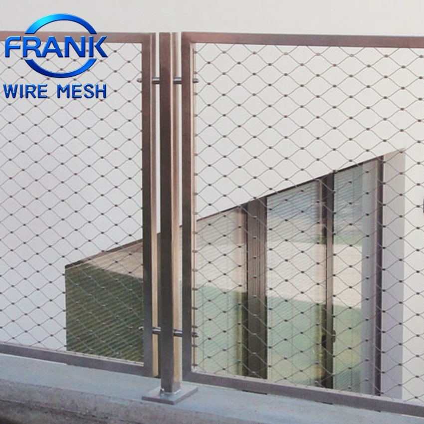 304 316 Stainless Steel Wire Flexible Cable Rope Mesh Balustrade Protective Net for Railing/Staircase/Balcony