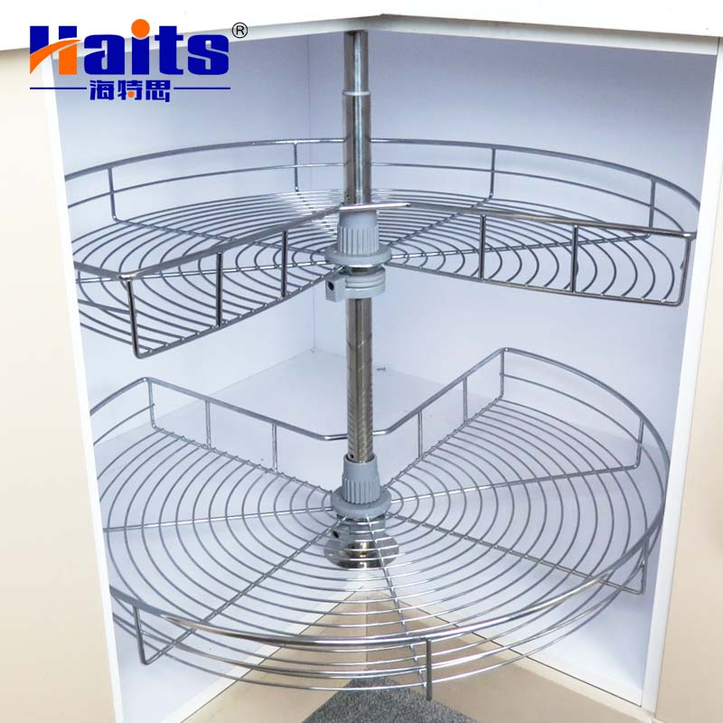 Cabinet Hardware Supplier Kitchen Pull out Basket Corner 270 Degree Revolving Basket