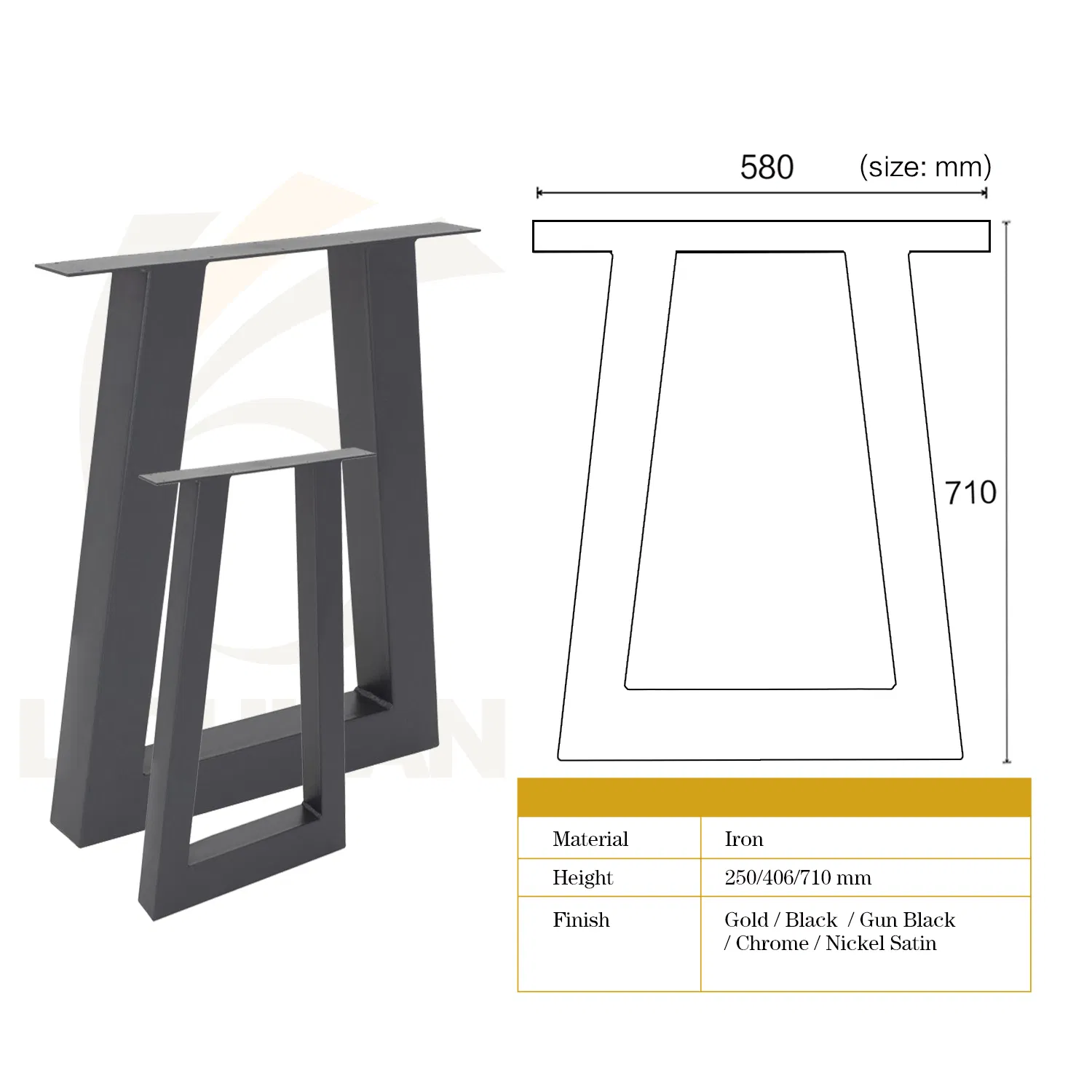 Table Legs Industrial Cast Iron Steel Frame X Shape Desk Office Bench Dinning Coffee Dining Furniture Metal Coffee Table Legs for Table