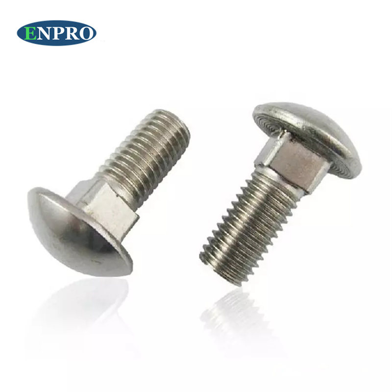 SUS 304 / 316 Stainless Steel Half Round Head Carriage Bolt Screws for Solar Fastening Mounting System