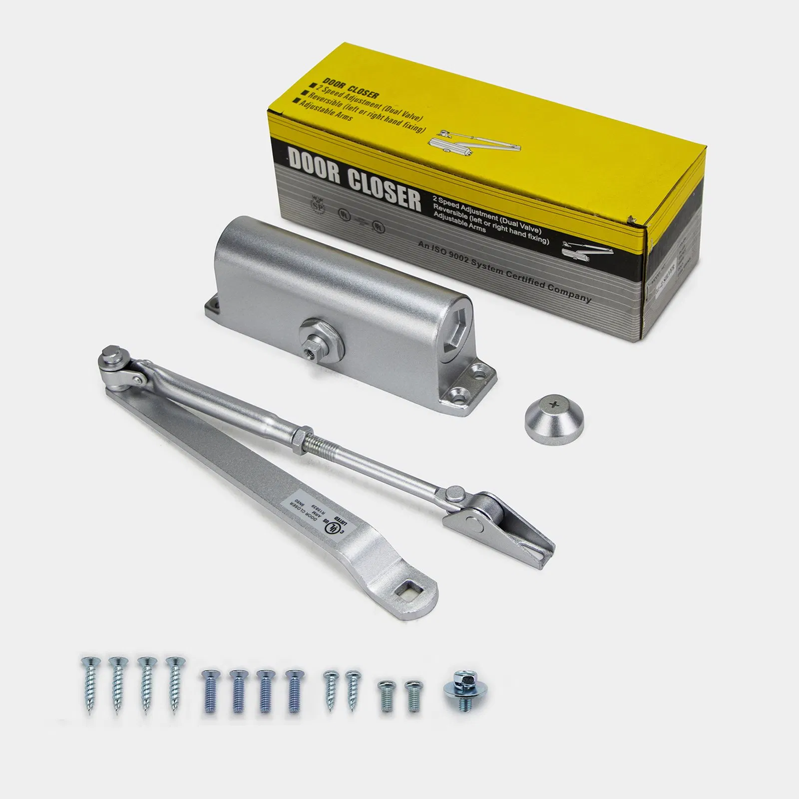 Silent Hydraulic Aluminum Alloy Automatic Sliding Door Closer with Stop Function