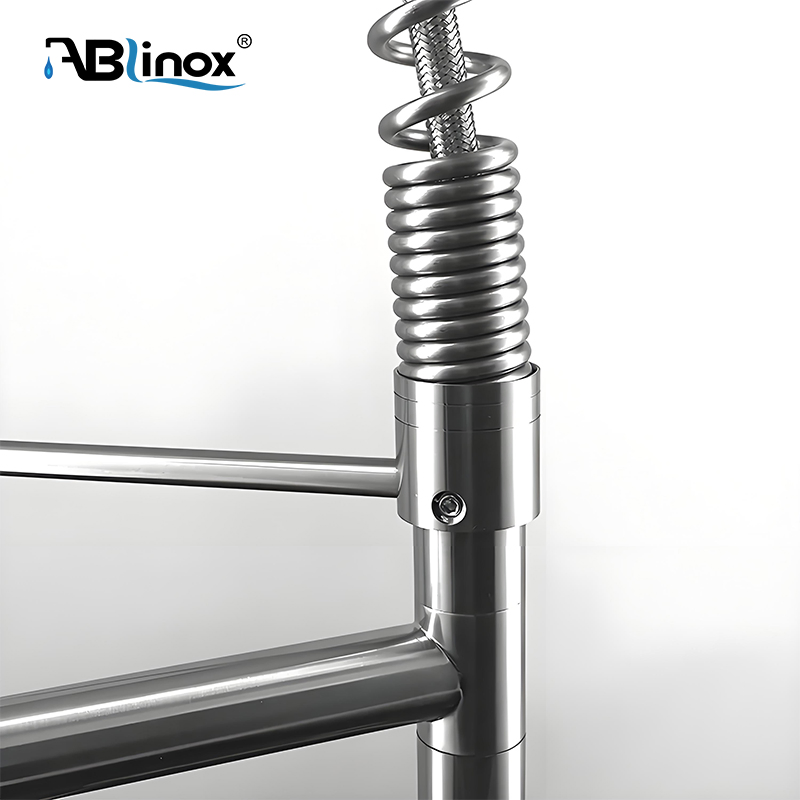 304 316 Stainless Steel Pull out Spray Faucet Kitchen Double Handle Hot and Cold Faucet Spring Sink Faucet