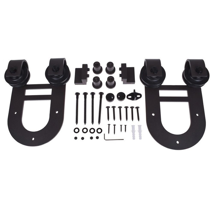 Steel Sliding Barn Wood Door Closet Hardware Track Set