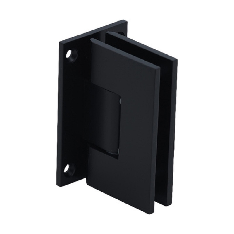 Brushed Nickel 90 Degree Glass Clamp 100*58mm Brass 5 Degree Pre-Set Wall Mount Door Hinge Bathroom Hardware