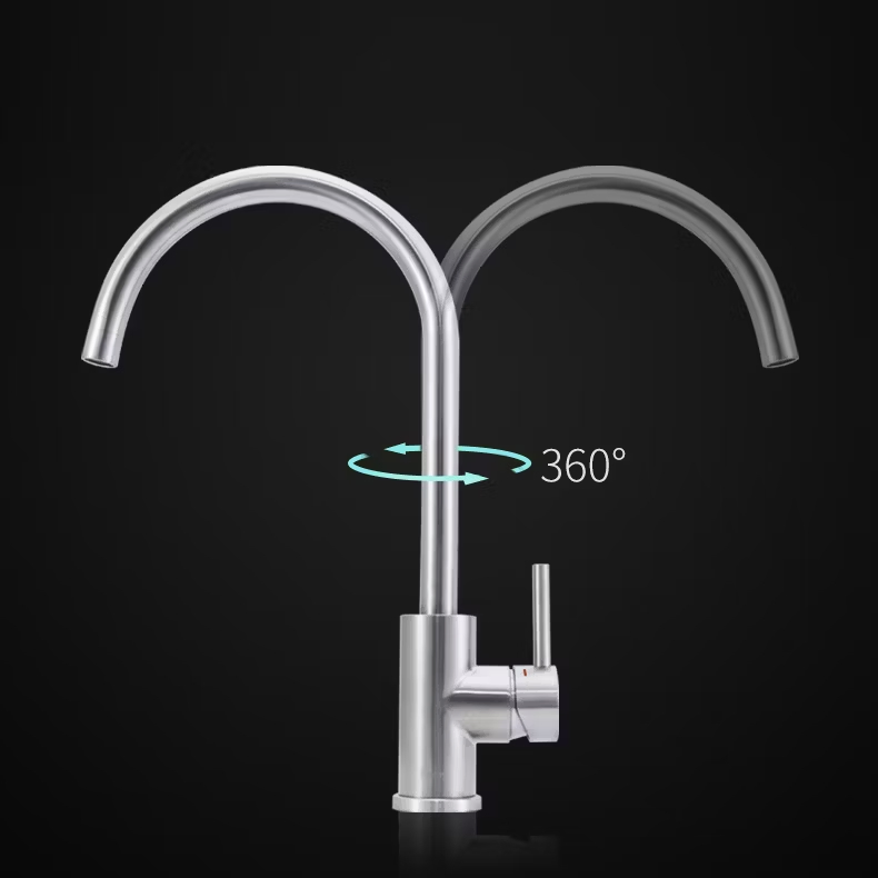 OEM/ODM Kitchen Faucet 304 Stainless Steel / Brass / Zinc Alloy Single Handle Sink Mixer Faucet Tap – Custom Colors &amp; Materials