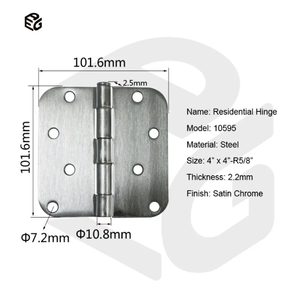 3 Inch 2.2mm Modern Design Heavy Duty Iron Door Hinge Good Price Cabinet Hinge for Kitchen Window Hotel Use