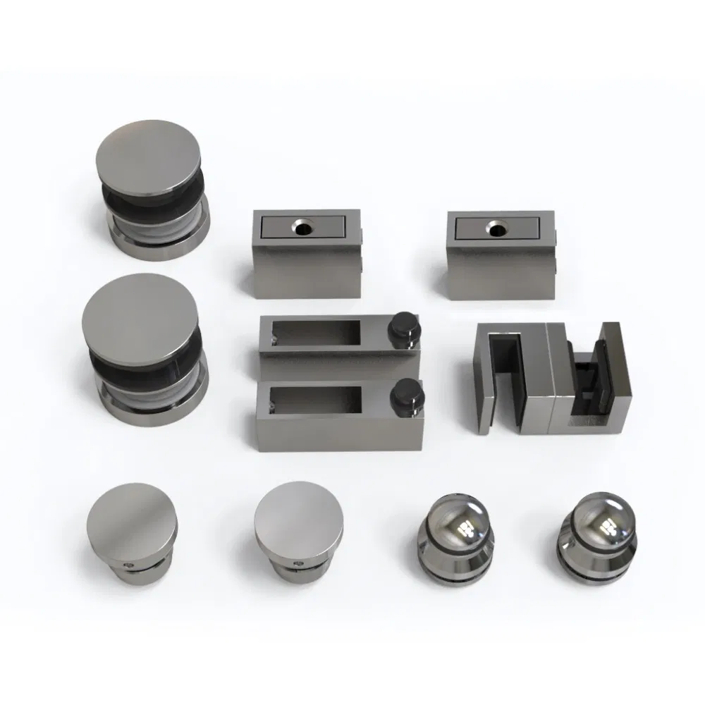 Bathroom Accessories Frameless Stainless Steel Shower Door Enclosures Hardware