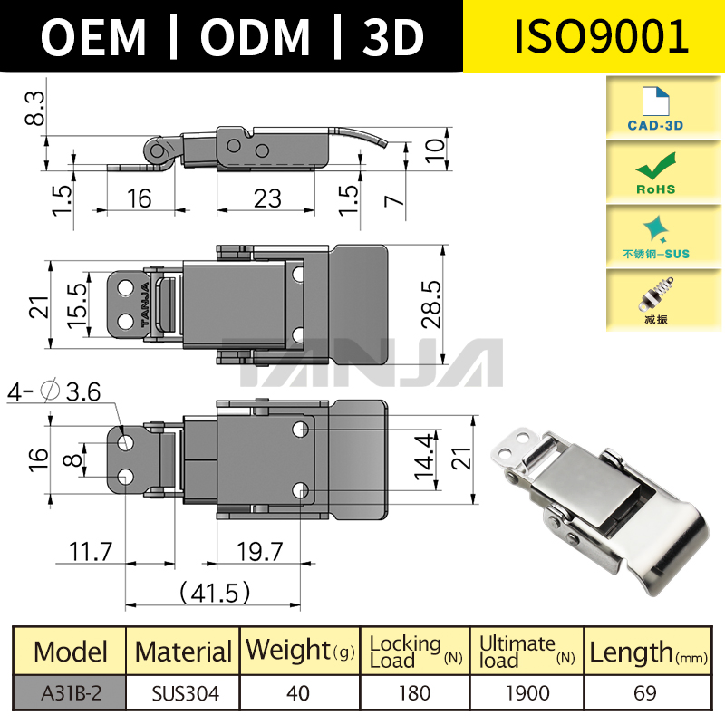 OEM Manufacturer Plastic Latch Door Lock Plastic Toggle Cabinet Latch Hasp Lock China Manufacturer