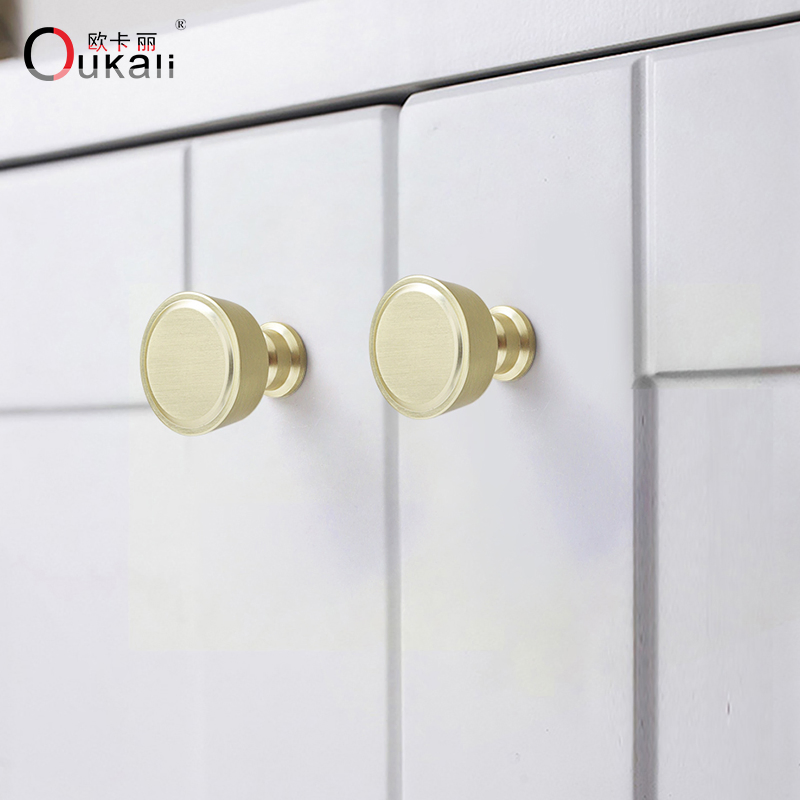 Oukali Modern Furniture Cabinet Pull Handles Drawer Bathroom Dresser Aluminum Knobs