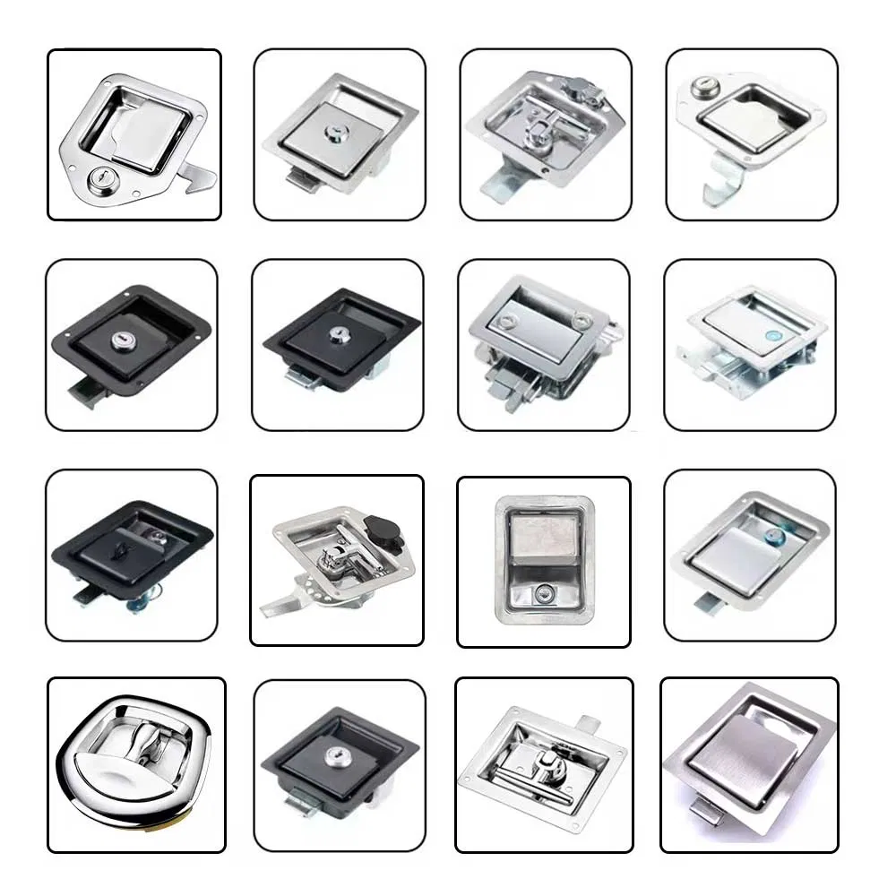 Huiding Sheet Stamping RV Truck Trailer Tool Box Cabint Door Lock Panel Lock Paddle T Handle Collision Latch