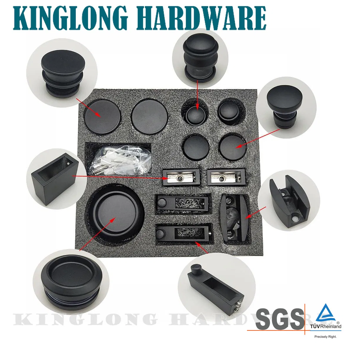 Stainless Steel Bathroom Fitting Shower Screen Roller Sliding Glass Door Hardware Accessories