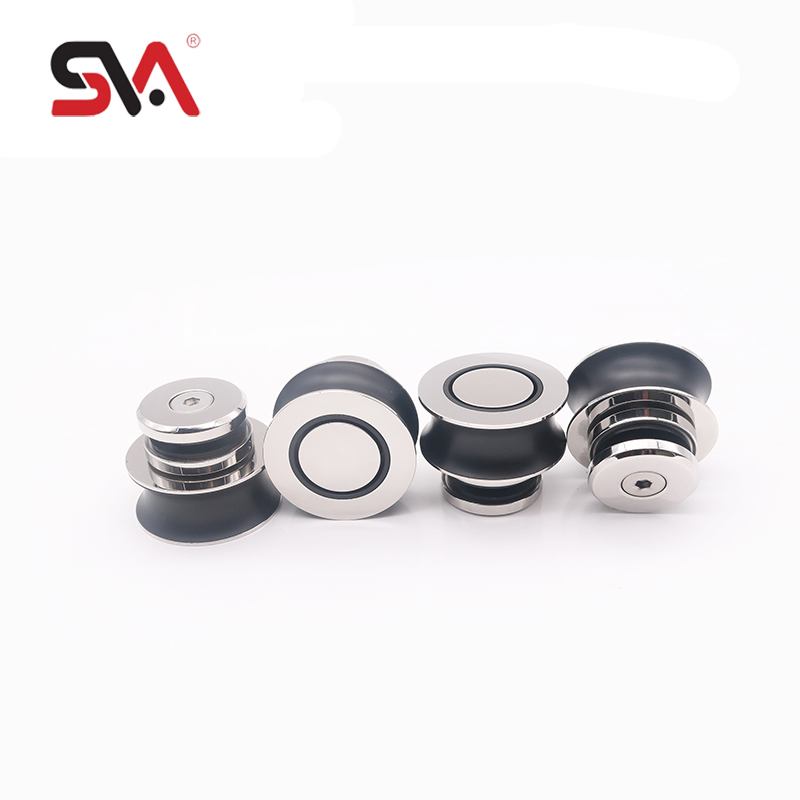 Consistent Quality Modern Shower Room Stainless Steel Customized Double Wheels Frameless Tempered Glass Sliding Door Hardware