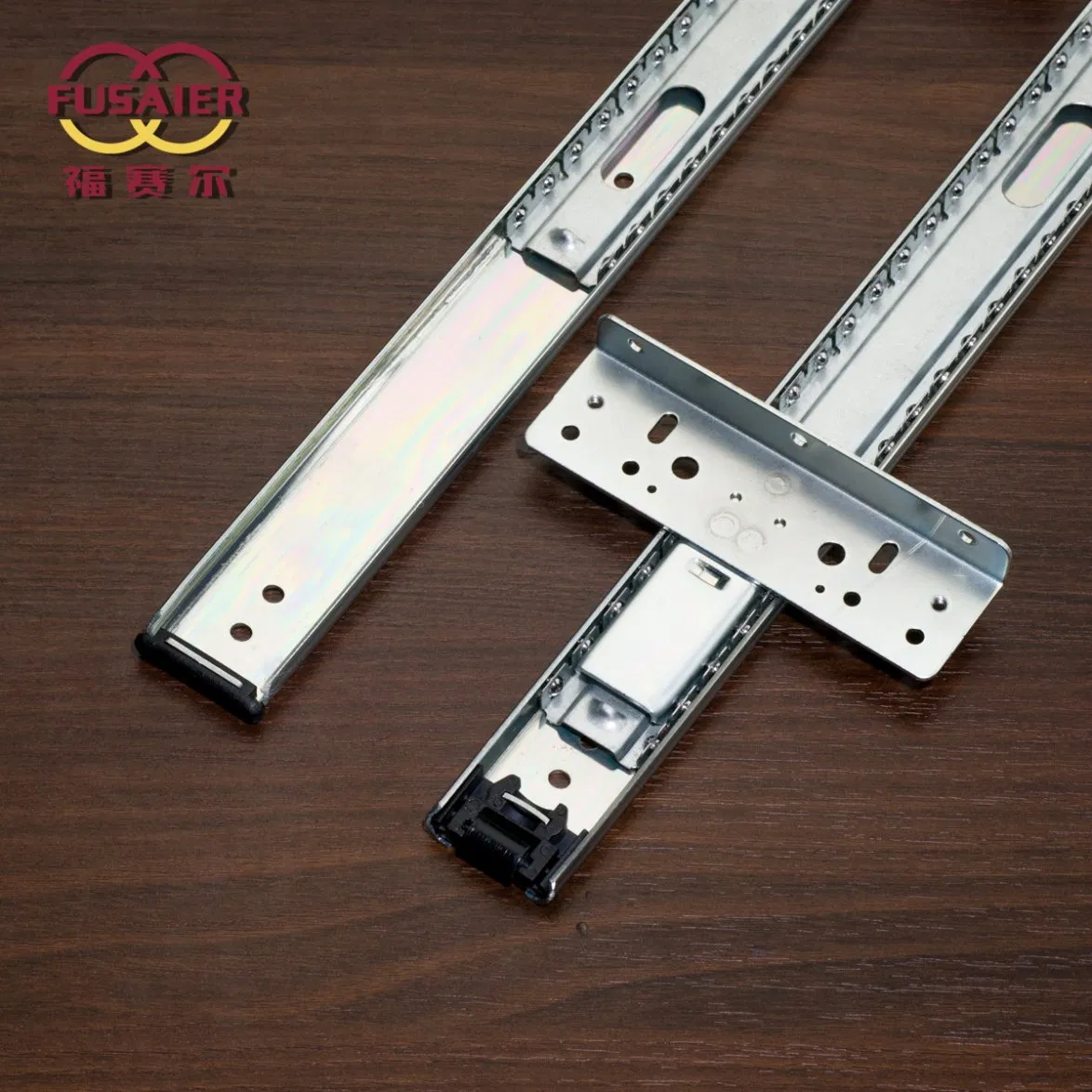 35mm Width Pocket Door Ball Bearing Zinc Plated/Black Drawer Slides