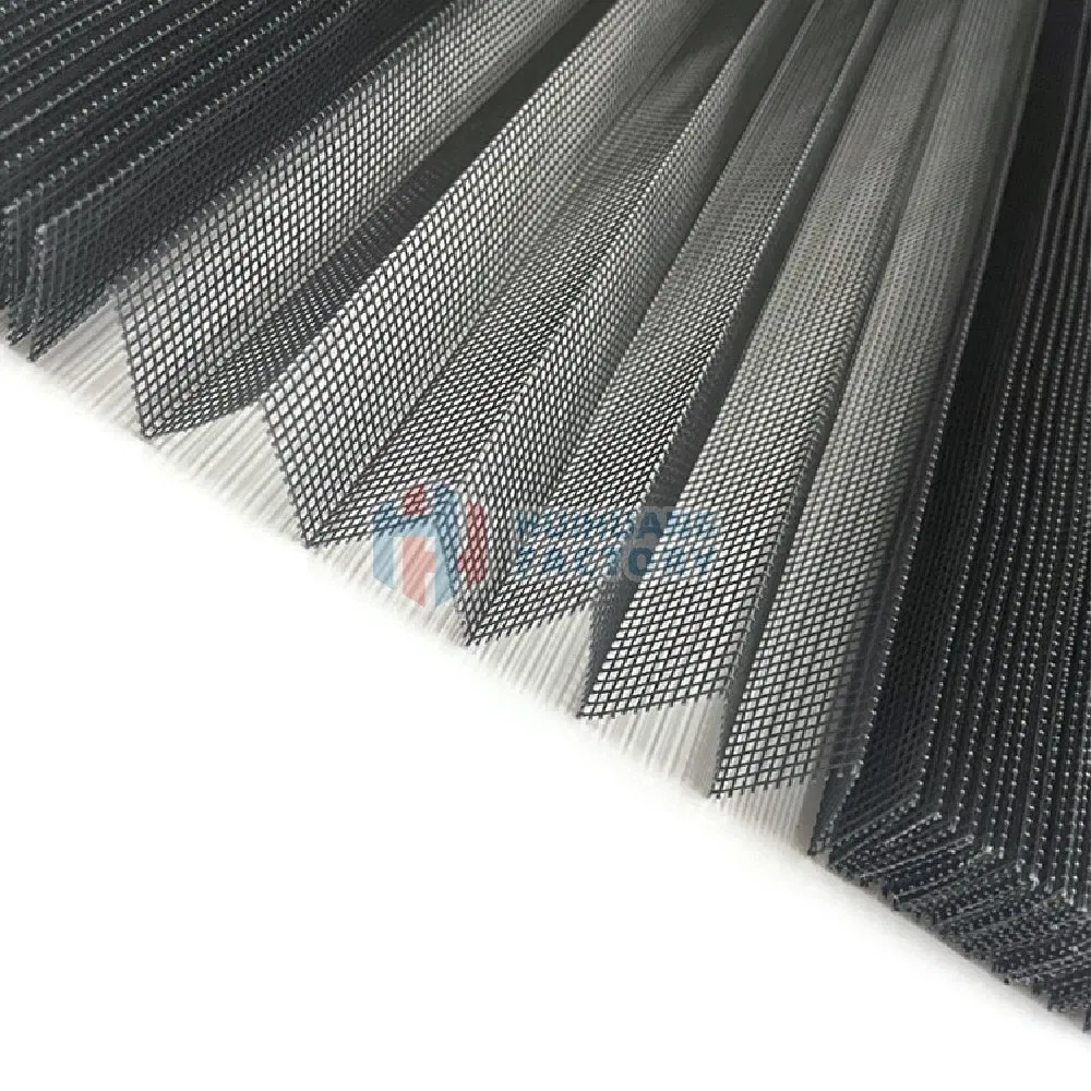 Direct Sales Polyester/Pet/Fiberglass/PP Plisse Insect Screen Door Mesh Fold Wire Mesh Pleated Window Mesh