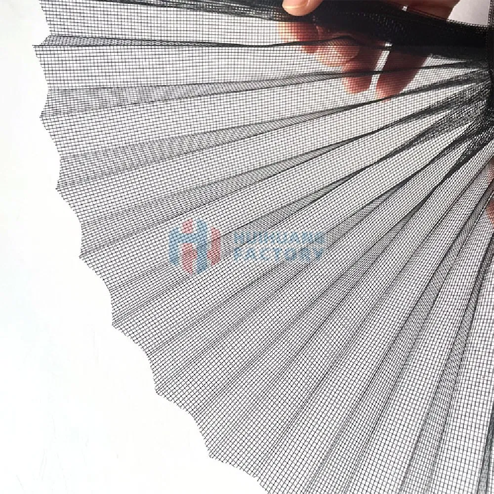 Direct Sales Polyester/Pet/Fiberglass/PP Plisse Insect Screen Door Mesh Fold Wire Mesh Pleated Window Mesh
