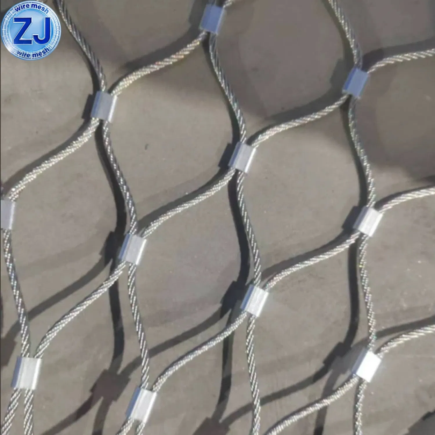 304 Stainless Steel Wire Flexible Cable Rope X-Type Infill Rope Mesh Balustrade Protective Net for Handrail/Railing/Staircase/Balcony/Garden/Decorative Building