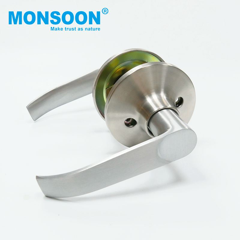 Door Lock Hardware Security Invisible Lever Lockset Heavy Duty Two Way Zinc Alloy Door Tubular Lever Handle Lock for Wooden Doors