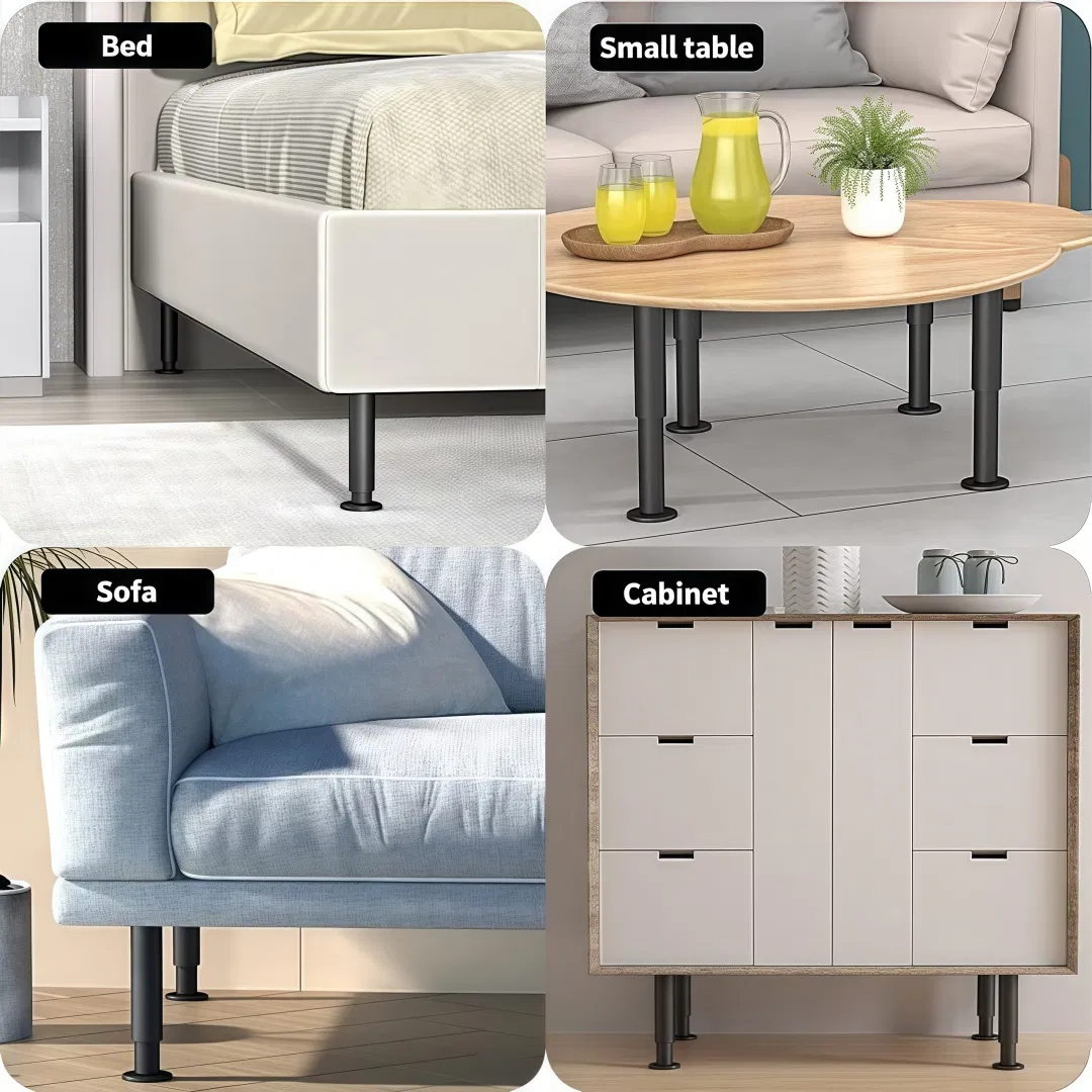 Height-Adjustable Bed Support Legs for Bed Frames, Tables
