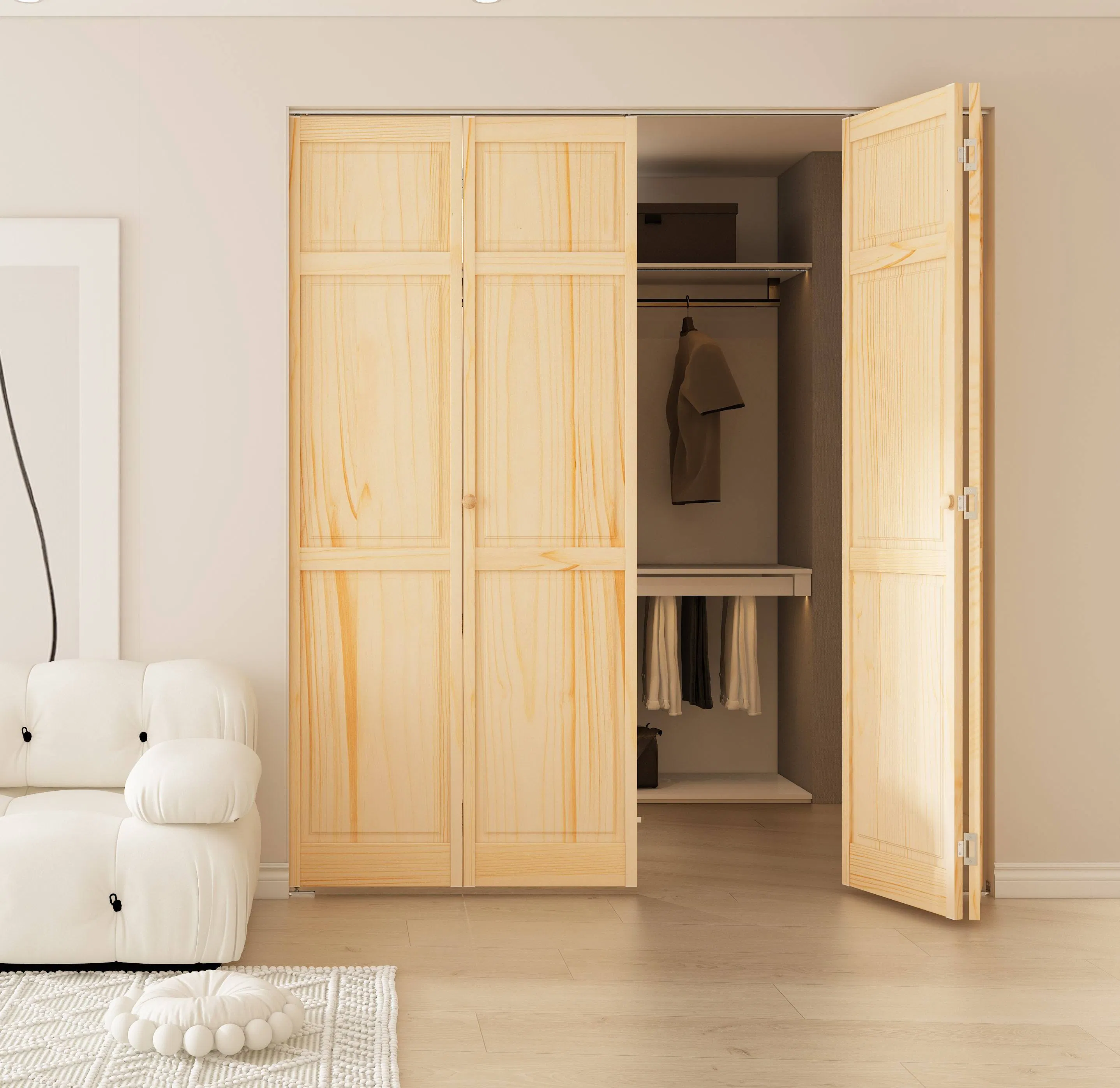 Kinmade Steel Track Closet Bi-Fold Door Hardware Set