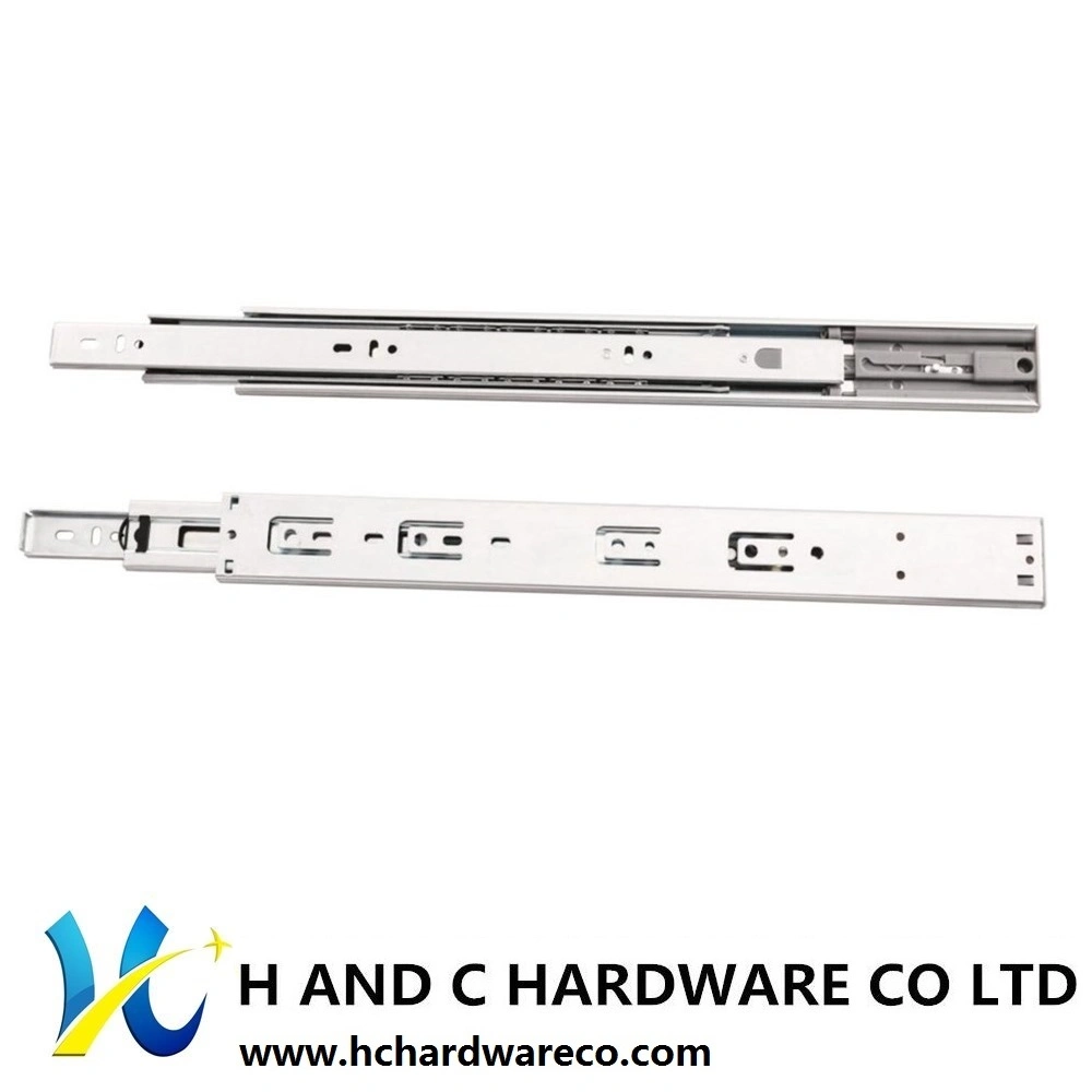 Furniture Hardware Push Opening Soft Close Telescopic Channel Drawer Slider