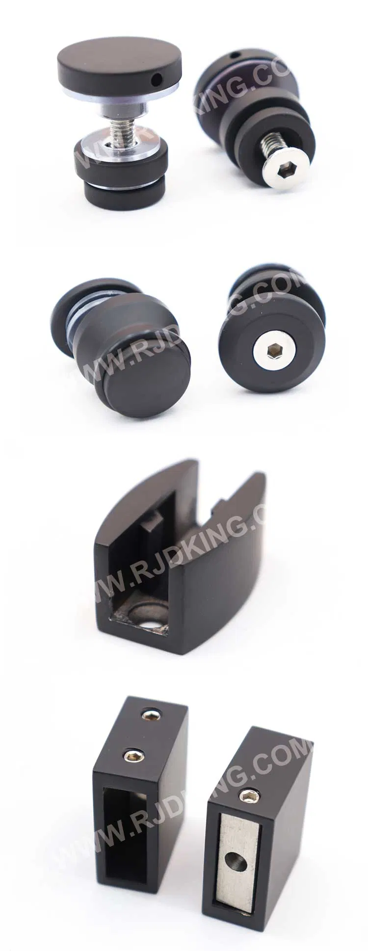 Modern Glass Shower Door Hanging Wheel Hardware Kit - Gold/Chrome