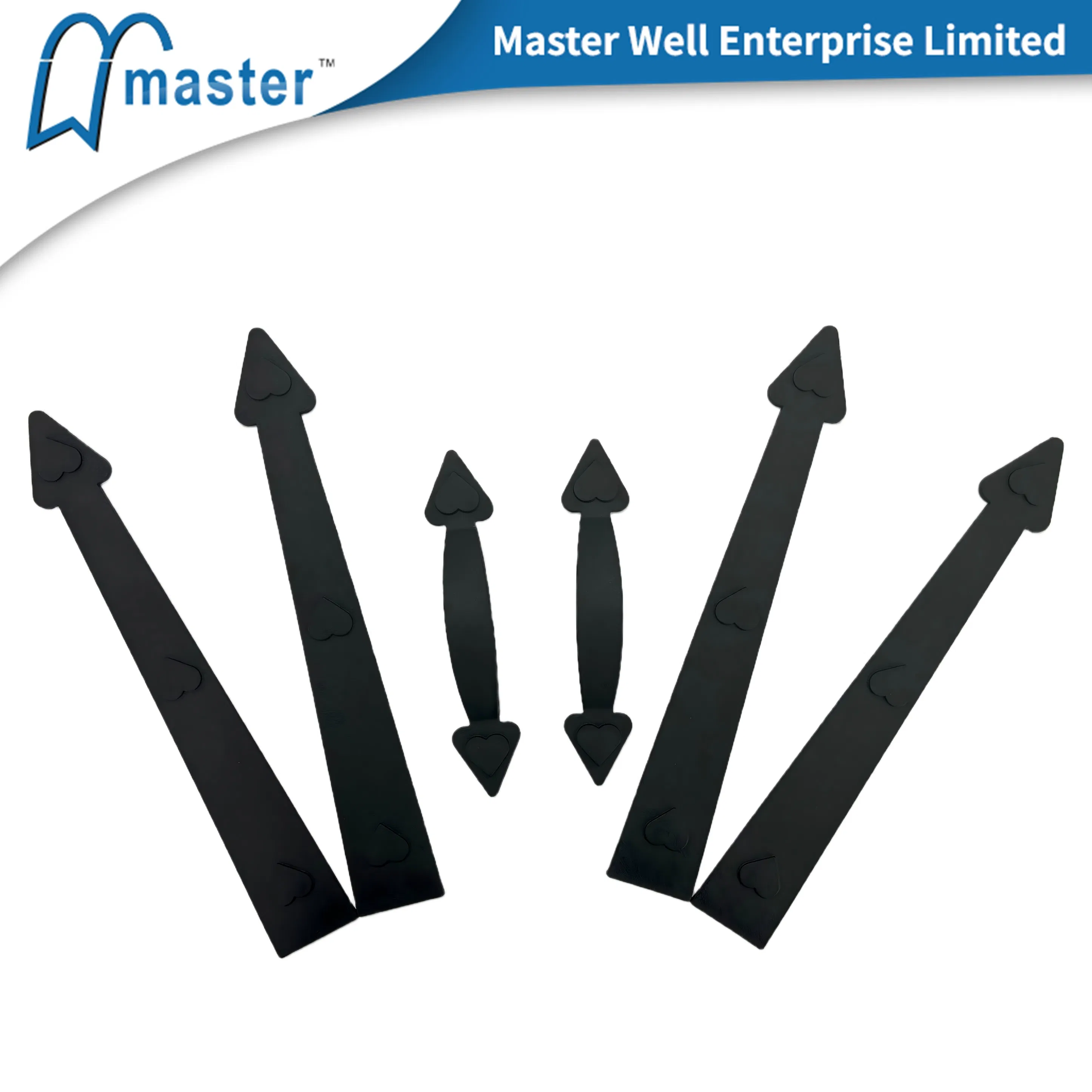 Frosted Black Rust Resistance Garage Door Decorative Hardware Set