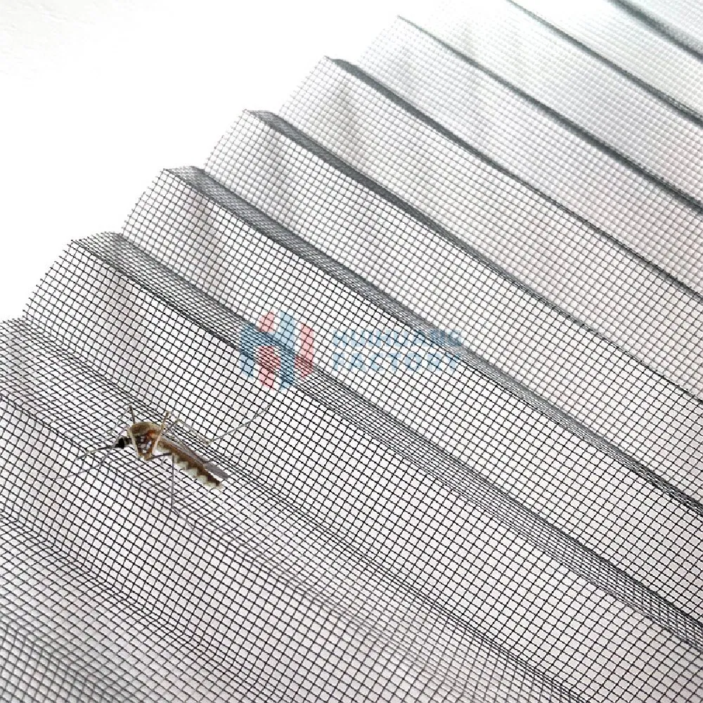Direct Sales Polyester/Pet/Fiberglass/PP Plisse Insect Screen Door Mesh Fold Wire Mesh Pleated Window Mesh