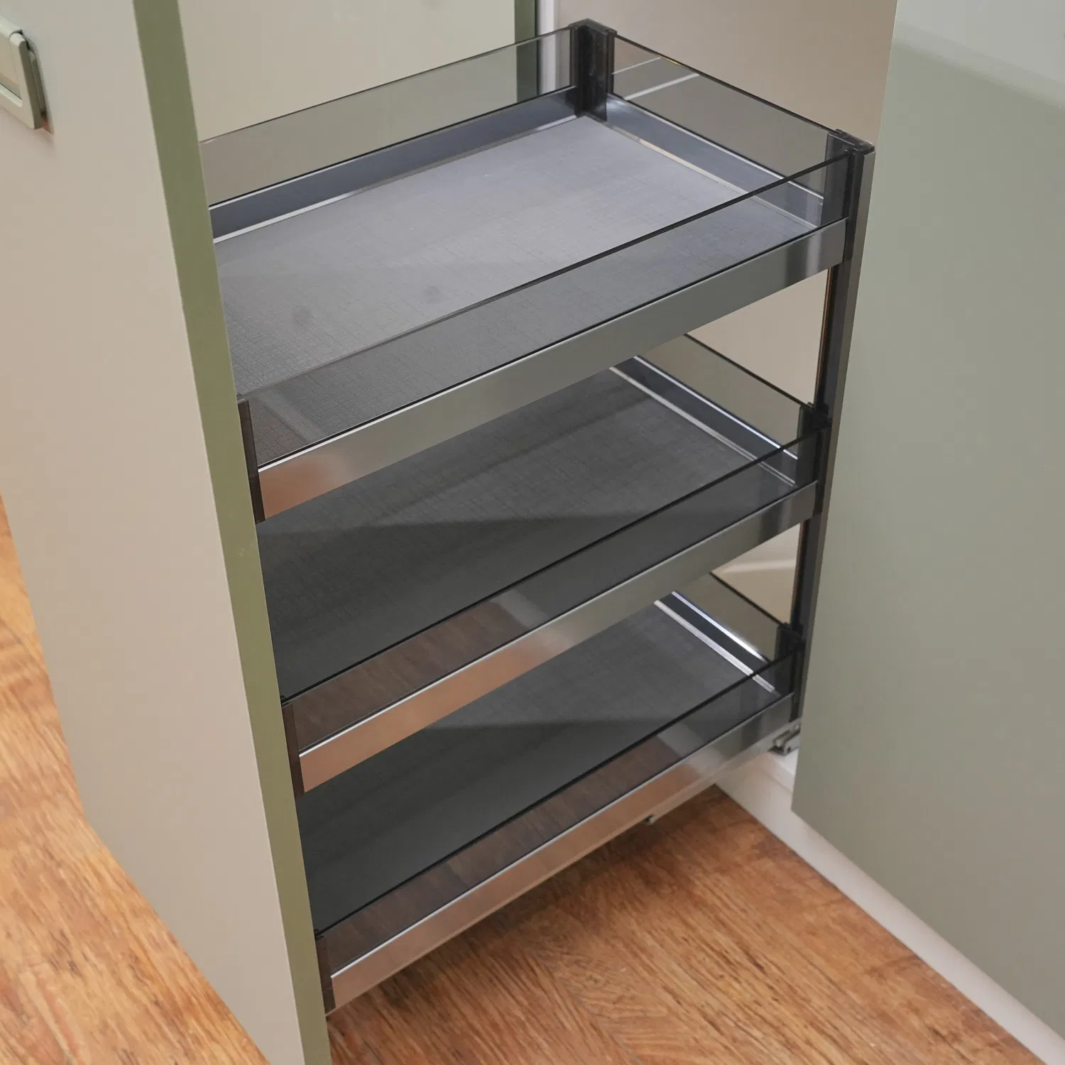 Three-Layer Kitchen Cabinet Organizers Accessories Hardware Storage Pull out Drawer Basket