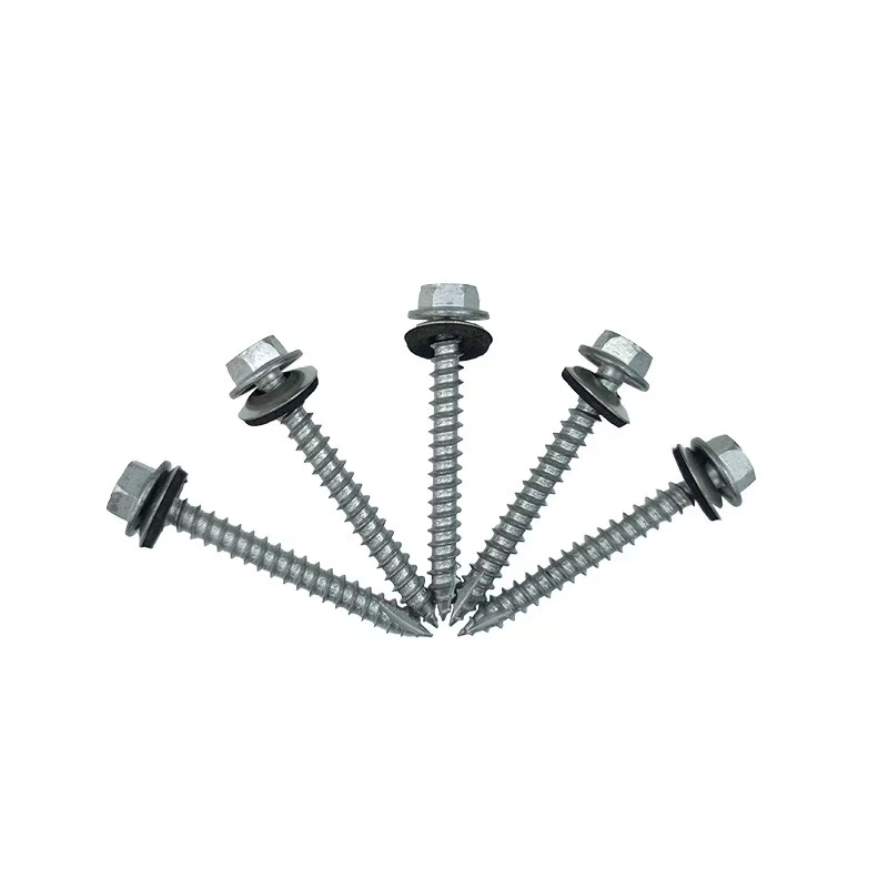 Pointed Hexagon Mounting Screws with Washers for Reliable Fastening