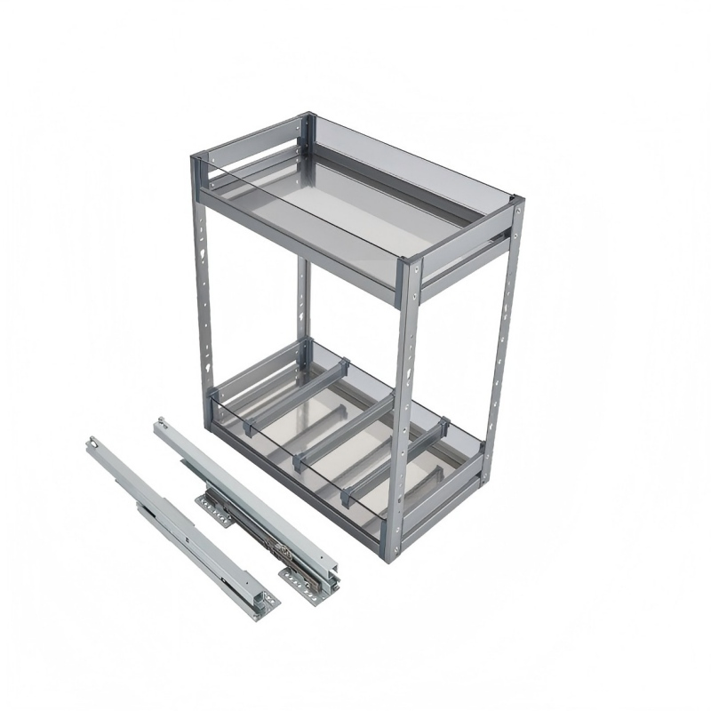 Three-Layer Kitchen Cabinet Organizers Accessories Hardware Storage Pull out Drawer Basket