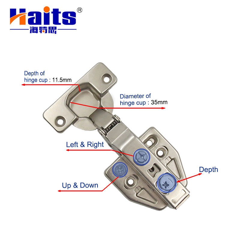 Guangdong Hardware Two Way 3D Soft-Closing Hinge Concealed Hinge for Kitchen Cabinet