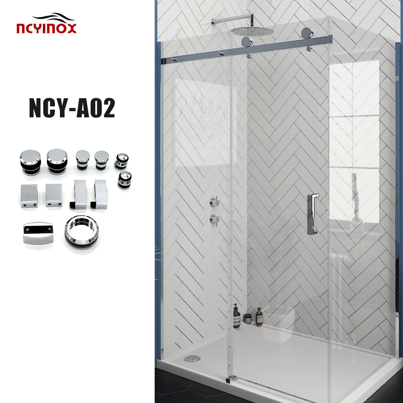 Stainless Steel Frameless Glass Sliding Door Hardware Set for Modern Interiors - Factory Wholesale