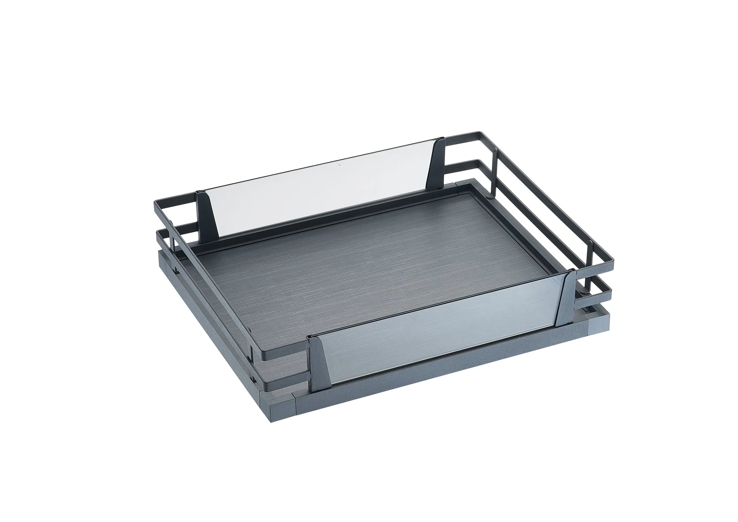 Wellmax Kitchen Storage System Basket for Blind Cabinet Utensils Pull out Drawer Furniture Hardware Soft Closing Powder Coated Magic Corner Basket