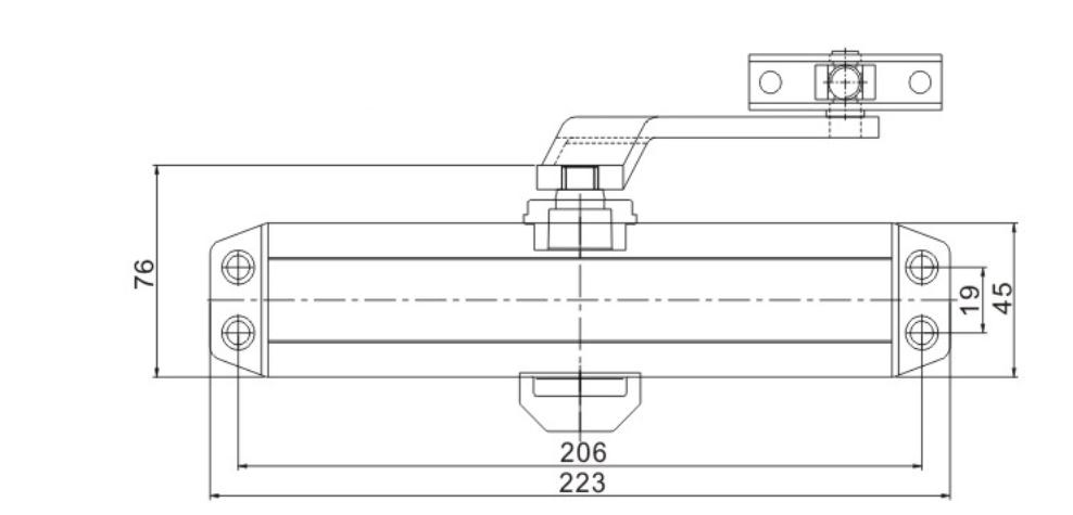 Aluminum Hydraulic Door Closer Adjustment for Fire Rated Door