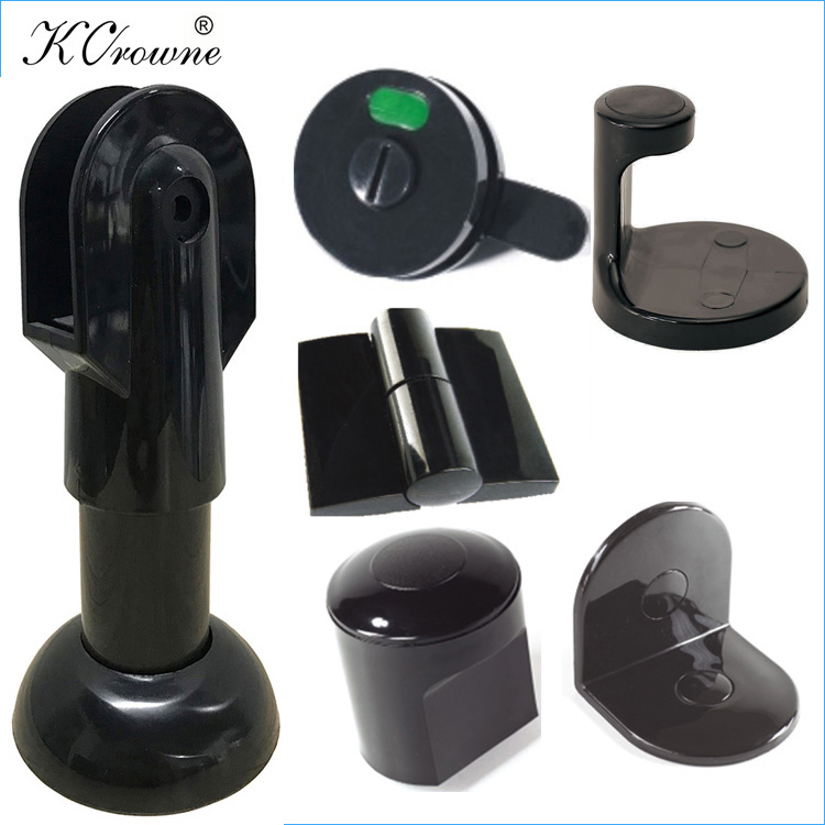 Anti-Rust Cheap HPL Bathroom Toilet Cubicle Partition Black Nylon Hardware Accessories Fittings