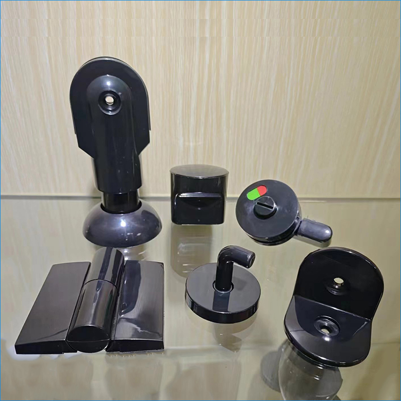 Anti-Rust Cheap HPL Bathroom Toilet Cubicle Partition Black Nylon Hardware Accessories Fittings