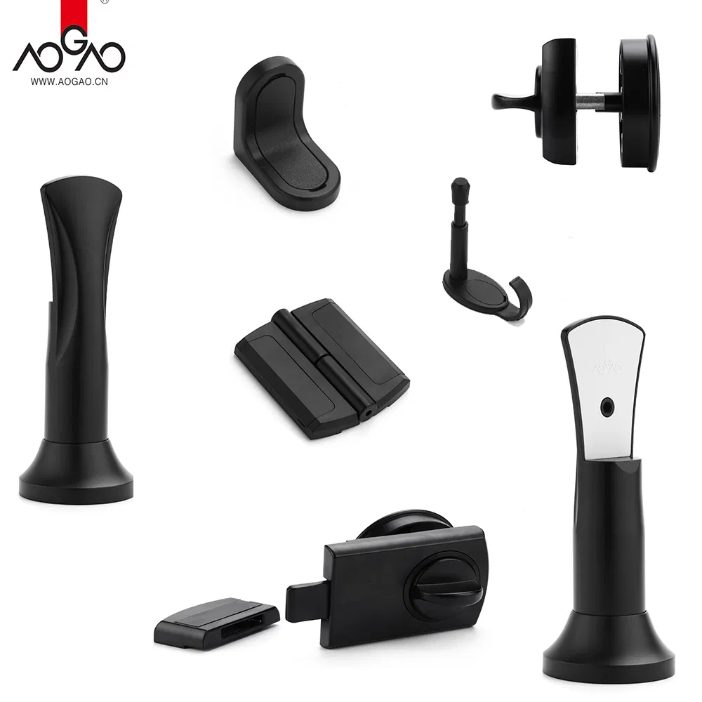 Aogao Factory Direct Sale 10 Series Toilet Cubicle Fitting High Quality Black White Hardware Set