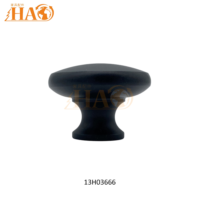 Zinc Alloy Furniture Knob Black Gold Pull Handle for Cupboard Dresser Desk