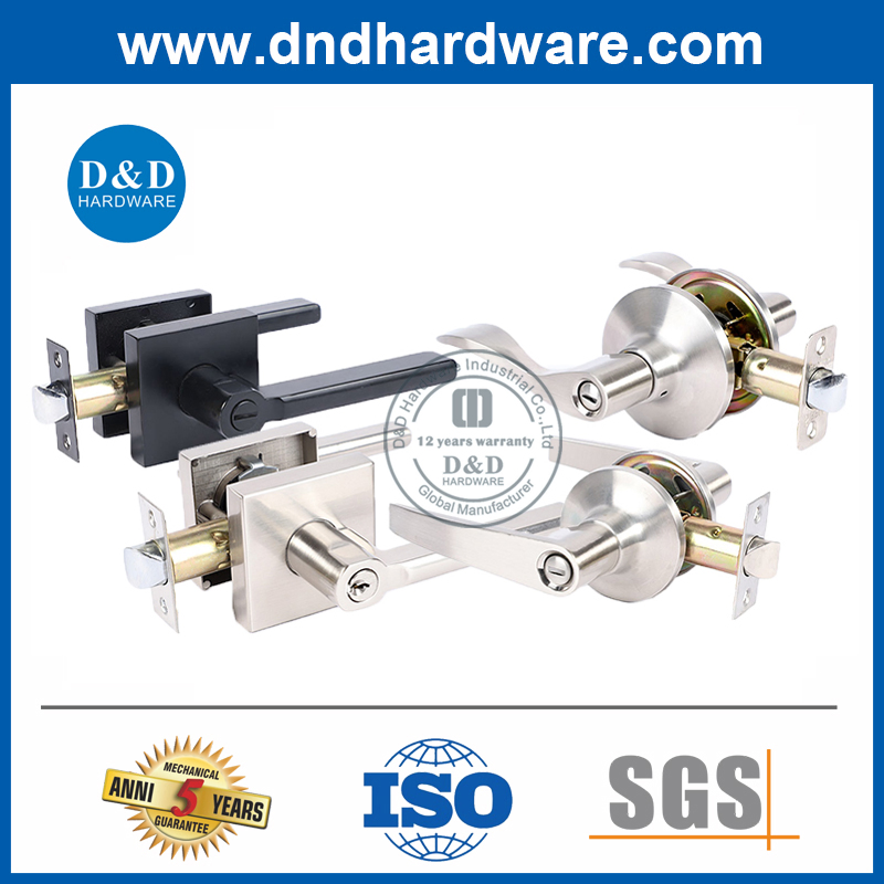 Zinc Alloy Antique Brass Security Door Cylinder Lockset Hardware for Wooden Door