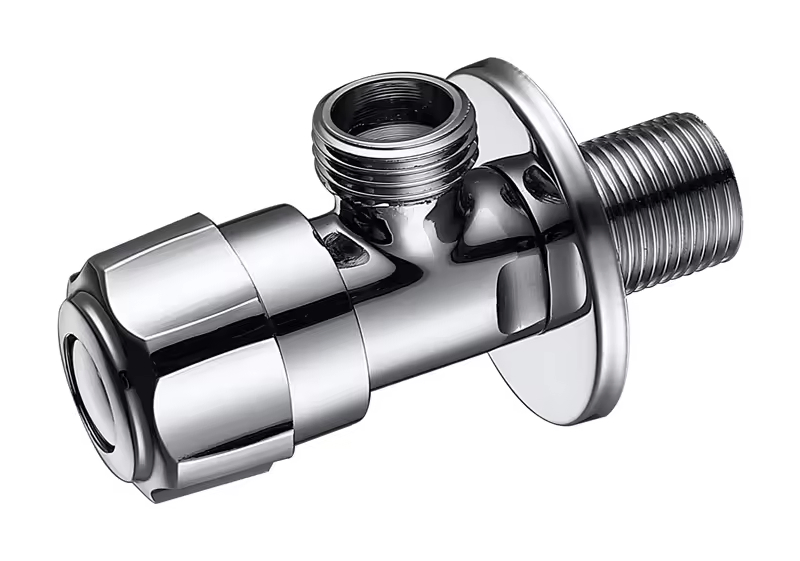 ABS Handle Brass Washing Machine Toilet Angle Valve Single Outlet Chrome Bathroom Fittings 1/2 Water Stop Valve